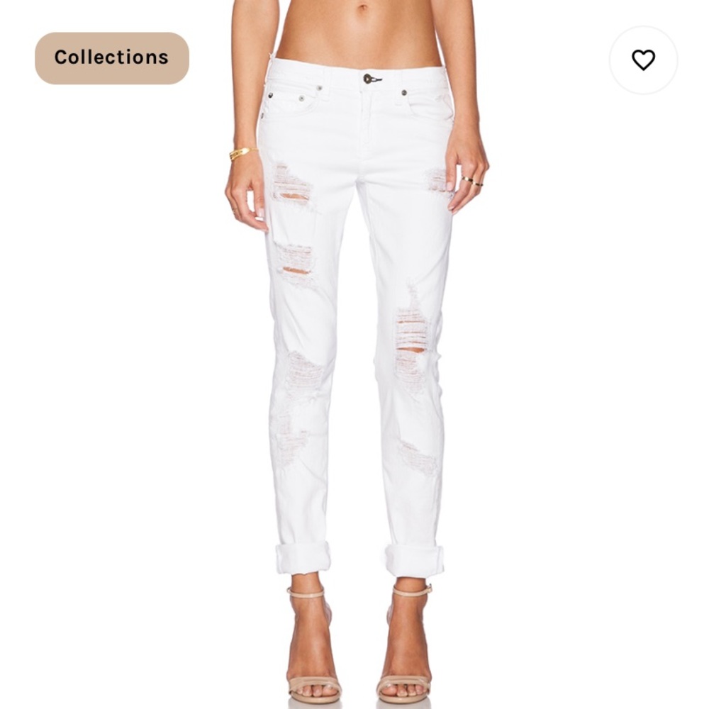 Rag & Bone The Dre White Boyfriend Jean Size 27
